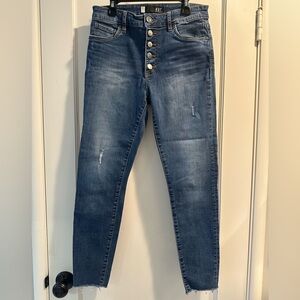 Kut from the Kloth Button-Fly Women's Distressed Jeans